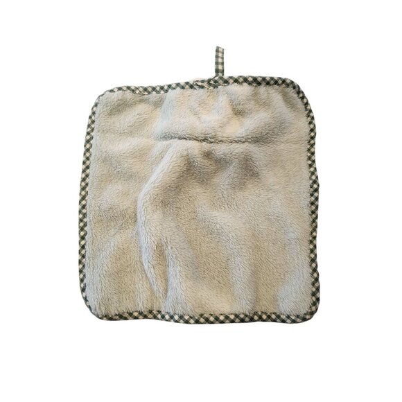 Piglet Plush Baby Security Blanket With Green Checkered Trim - Picture 2 of 2